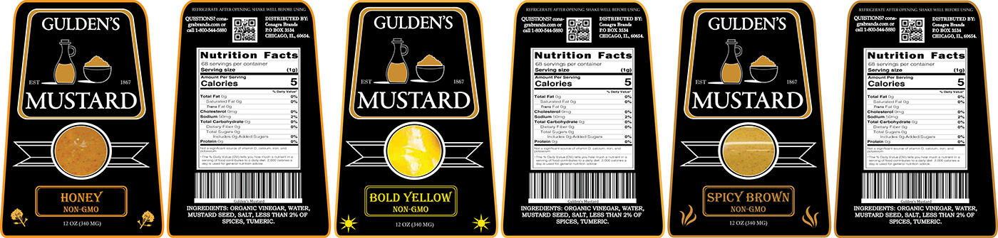 Brand mustard redesign variants